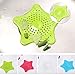 4 Pack Starfish Hair Catcher No Slip Suction Cups Drain Cover/Hair Catcher/Sink Strainers/Silicone Bathroom Drains Strainer/Kitchen Sink Strainer/
