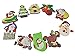 10pcs Cute Funny Santa Claus Christmas Theme Soft Rubber Refrigerator Toy Fridge Stickers Gift Kids Room Decoration