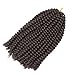 YEBO Spring Twist Hair 4 Packs 8 Inches Spring Twists Crochet Braiding Hair Ombre Colors Synthetic Hair Extensions 30 Strands/Pack, 110g/Pack(#4,8Inch)
