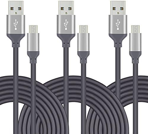 Micro USB Cable, MIVINE 3 Pack 6Ft Long Micro USB Fast Charging Data Cable Cord for Samsung Galaxy S7 S6 edge S5 S4 Note 5 4 Tab, HTC Desire, LG G4 V10 and more Android devices
