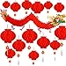 Bememo 21 Pieces Chinese New Year Dragon and Chinese Red Lanterns Decoration for Chinese Spring Festival New Year Wedding