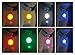 Doloburn Clip-on Safety LED Light Colorful Collar Light Key chain Light -Collar Light for Outdoor Safety, Pack of 5.
