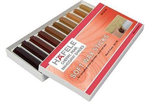 10 x Soft Wax Pencils for Wood Fillers, Cherry Wood, Pear Wood & Mahogany