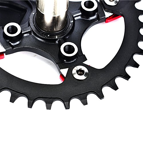 104BCD 36T Bike Single Chain ring for 9 10 11 Speed for Most Bicycle Road Bike Mountain BMX MTB-Red