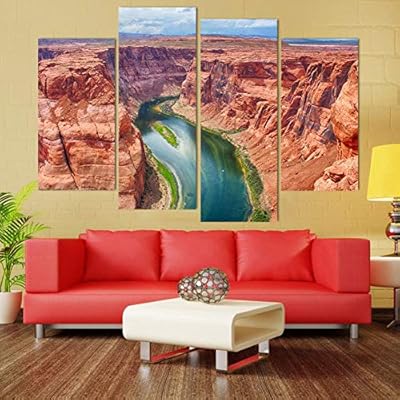 Udpbh 4 Paneles Cuadros Es Pintura Cartel Arte De La Pared Sin