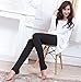 SDBING Women Winter Super Warm velvet Stretchy Leggings Pants Black Free Size