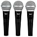 Talent DM3PAK Dynamic Ultravoice Cardioid Vocal Microphones 3-Pack with Case