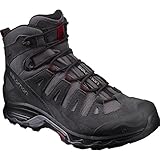 Salomon Men's Quest Prime GTX Backpacking Boot, Magnet/Black/Red Dalhia, 10 M US