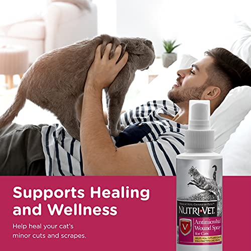 NutriVet Antimicrobial Wound Spray for Cats Formulated to Sooth Skin