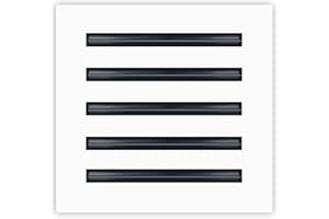 BUILDMART - 10x10 Modern AC Vent Cover - Decorative White Aluminum Air Vent - Standard Linear Slot Diffuser - Heating and Cooling Register Grille for Ceiling, Walls & Floors - Texas Buildmart