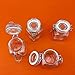 Adorox 4 Piece Set Square Glass Jars Hinge Lid Rubber Gasket Clear Canisters food kitchen Storage (88.72 ml)