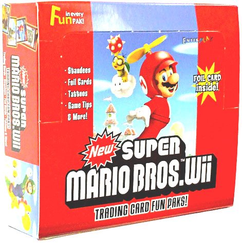 Super Mario Bros. Wii Enterplay Trading Card Fun Pak Box 24 Packs
