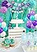Kreatwow Mermaid Party Supplies & Party Decorations for Girls Birthday Party, Baby Shower, Bridal Shower Decorations 76 Pack
