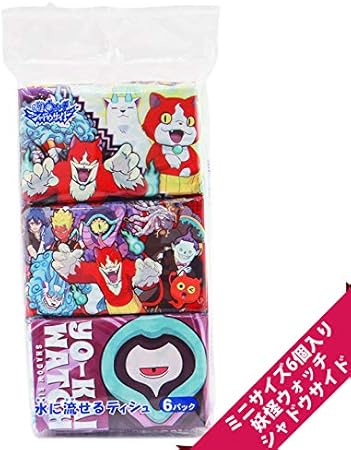 Amazon 妖怪ウォッチ キャラクターポケットティッシュ ミニサイズ6p 妖怪ウォッチ ティッシュペーパー