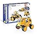 Guidecraft PowerClix Construction Vehicle Set: 55 Piece Magnetic Build-Your-Own Dump Truck, Bulldozer, and More - STEM Educational Building Toy for Kids