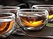 Chinese Tea Cups 80ml - 2.7oz, Small, Insulated, Double Walled Glass, Set of 4