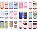 LUXEHOME (YR1617) Anti-Slip Grip Soles Cartoon Baby Socks,12 Pairs per Pack (M (1-3 Years))