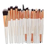 20 Pieces Makeup Brush Set, Staron Makeup Brushes Kit Foundation Face Eye Shadow Eyeliner Blush Lip Cosmetic Powder Cosmetics Blending Makeup Brush Tool (D)