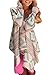 Myobe Women's Aztec Print Drape Open Front Drape Boyfriend Cardigan Sweaters, Green, XL