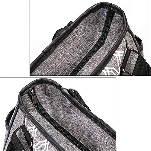 AmHoo Reusable Lunch Bag For Women Waterproof Cooler Insulated Box Picnic Women Top Handle Satchel Handbags Stylish Adult 10L tote Work School YKK Zipper Blue