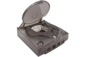 Hzxkqmil Replacement Shell for SEGA Dreamcast DC Retro Video Game Console, Translucent Plastic Housing Case Accessories for Dreamcast DC, Transparent Black
