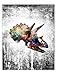 PrintPros Dinosaur Graffiti Wall Art Prints - Set Three Unframed Photos (Grey)