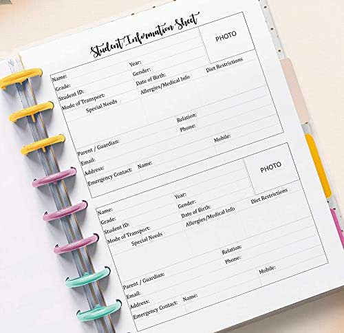 Amazon Student Info Sheets For 11 Disc Big Planners Teacher 