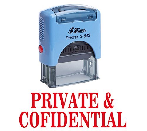 Printtoo Private & Confidential Self Inking Rubber Stamp Custom Shiny Office Stationary Stamp