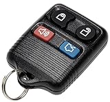 APDTY 24800 Keyless Entry Remote Key Fob Transmitter Complete Assembly 4-Button For Numerous 1995-2013 Ford Models (Self-Programmable) (Replaces Ford 2S4Z-15K601-AB, 2S4Z15K601AA, 3W7Z-15K601-AA, 8S4Z15K601A, F87Z15K601BA, F8DZ-15K601-BA)