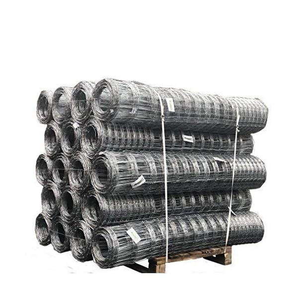 Stabiler Wildzaun 150m von Aquagart 160/20/15 Zaun Höhe 160 cm, 20 Horizontaldrähte Maschenbreite: 15 cm I Drahtzaun Rollzaun Forstzaun Weidezaun Knotengeflecht Maschendraht verzinkt