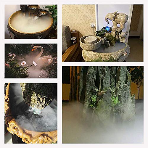 TTLIFE 10 Head Ultrasonic Mist Maker Fogger 250W 5KG/H Mist Maker Fogger Air Humidifier w/Transformer Accessories for Industrial Scenic Agriculture Greenhouse Hydroponics Garden/Lawn/Pond