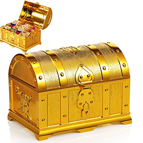 Pirate Treasure Chest Vintage Treasures Collection Storage Box Gold Treasure Box Vintage Prize