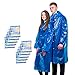 KeepDry! Extra Thick Disposable Emergency Rain Ponchos ~ Premium Quality, Lightweight, Waterproof & Tear Resistant ~ For Hiking, Tours, Sightseeing, Theme Parks, Festivals & More (10 Pack, Blue)