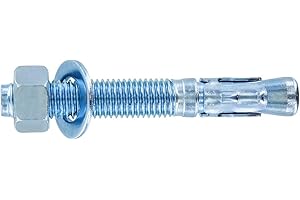 CONQUEST FASTENERS Conquest 3/4" x 5-1/2" Zinc Wedge Anchors (Box of 10) – High Performance Concrete Anchors – Rust Resistant Zinc Plating for Dry Interior Environments – Heavy Duty Fastener for Concrete