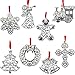 Lenox Sparkle And Scroll Holiday / Christmas Ornaments [Silver-Plated] (set-8)