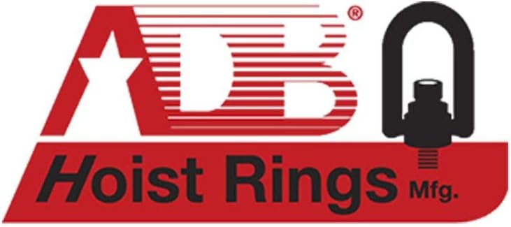American Drill Bushing - EN33424 - Bolt-On, Hoist Ring, 1-1/2-6 Thread Size, 24, 000 lb. Working Load Limit, 180 Pivot