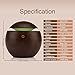 KBAYBO Humidifier Aroma Essential Oil Diffuser, 130ml Ultrasonic Cool Mist Humidifier with LED Night Light for Office Home Bedroom Living Room Study Yoga Spa (Dark Wood)