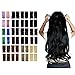 Sexybaby Curly 150G Synthetic Fiber Hair Extensions Clip-in 29 Inches with 5 Clips (Dark Black)