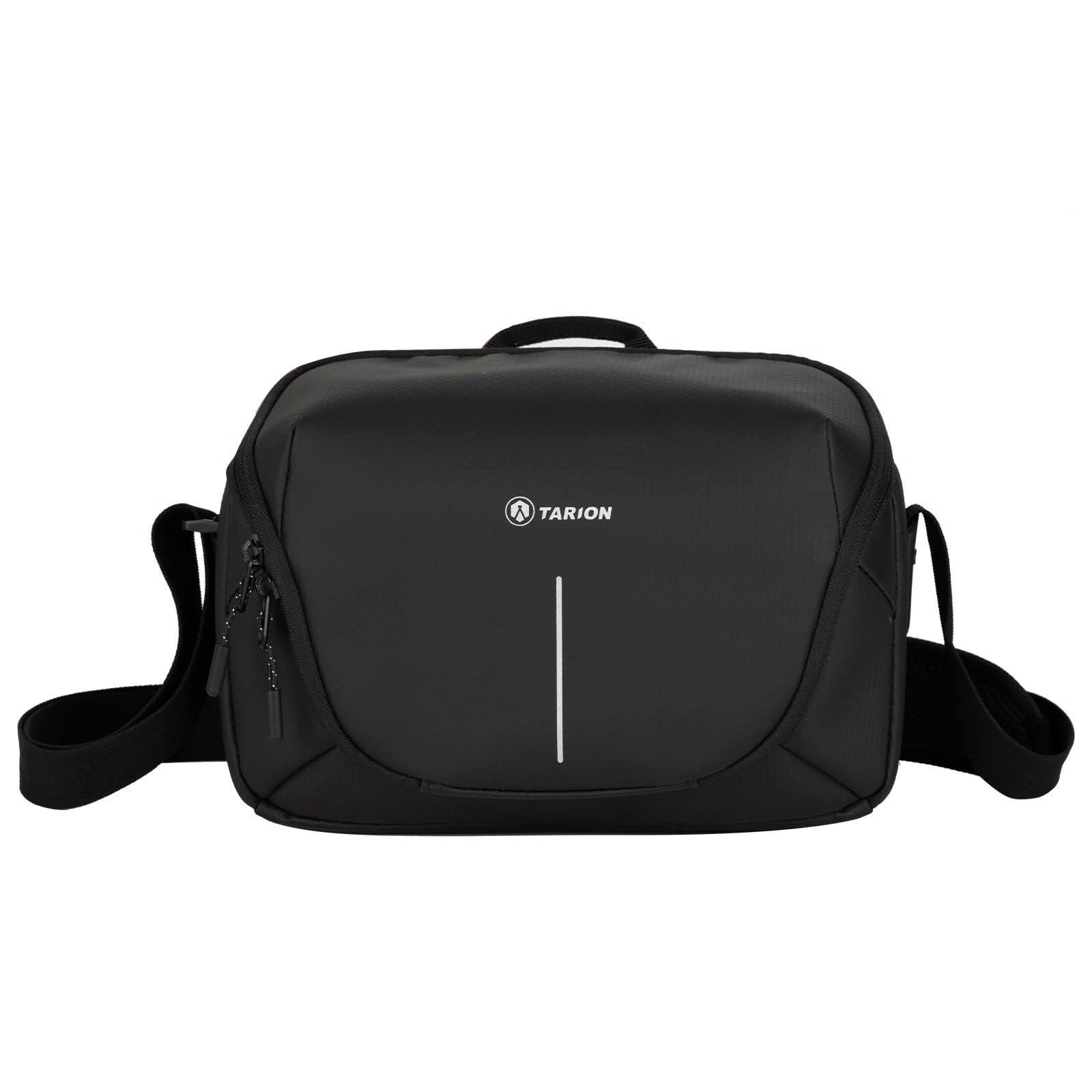 TARION Camera Shoulder Bag, Camera Bag Small Shoulder Bag for DSLR Camera, Lens, Accessories, Black/White, S, Trekking Backpacks