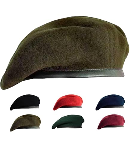 100% Wool Black Beret Hats for Women Men,Classic French Hat 