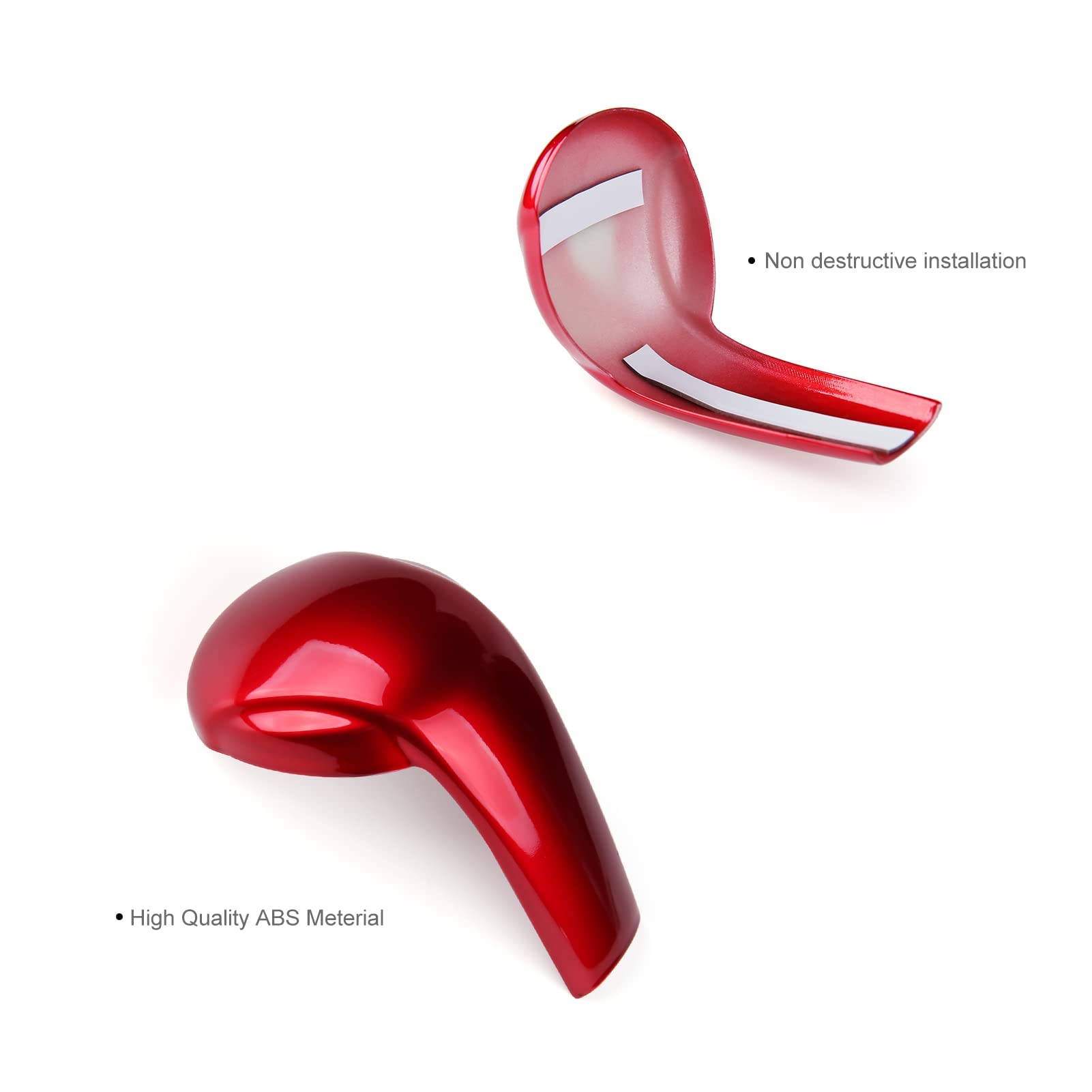ANFOKAS Compatible with Mazda CX-5 CX-9 CX-3 6 3 Accessories Car Gear Shift Knob Cover Trim Cap Gear Panel Gears Sporty Interior Decoration Sticker -Red