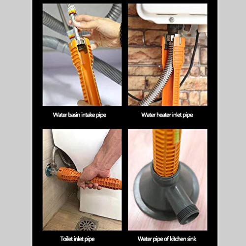 Wrench Hand Tools yanQxIzbiu Multifunctional Sink Faucet Socket Wrench Installer Water Pipe Spanner Tool - Orange