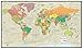 24x36 World Wall Map by Smithsonian Journeys - Tan Oceans Special Edition (24x36 Paper Folded)