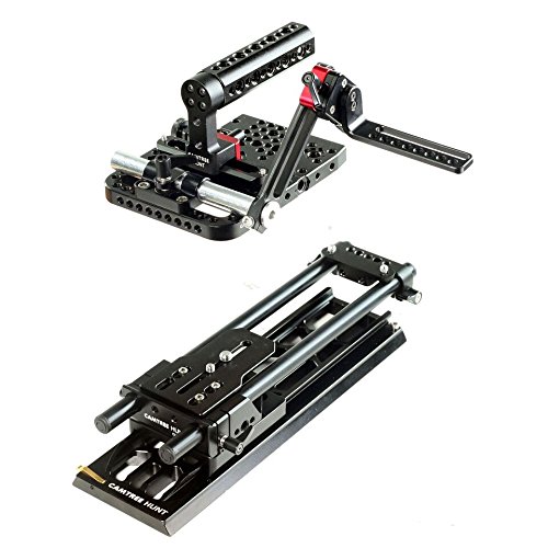 CAMTREE Hunt AJA CION Accessory Kit with Nato Top Handle, Camera Base Plate, 15mm Rod Support, Dovetail Tripod Plate & EVF Mount (CH-AJAC-AK)