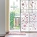 311 Pcs Valentine's Day Window Clings Decorations, 8 Sheet Heart Party Ornaments Supplies- Anniversary, Wedding, Birthday Party Decorations - for Home Office Valentines Day Decor