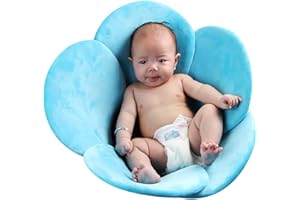 Yinrunx Baby Bathtub Newborn Baby Boys Girls Foldable Soft Flower Petal Shape Bathtub Pad Support Cushion Mat Safe Bathing in The Sink，Comfort Baby Bath Pad for 0-6 Months, Pink