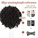 DEYNGS Ponytail African American Short Afro Kinky Curly Wrap Synthetic Drawstring Puff Ponytail (2#)