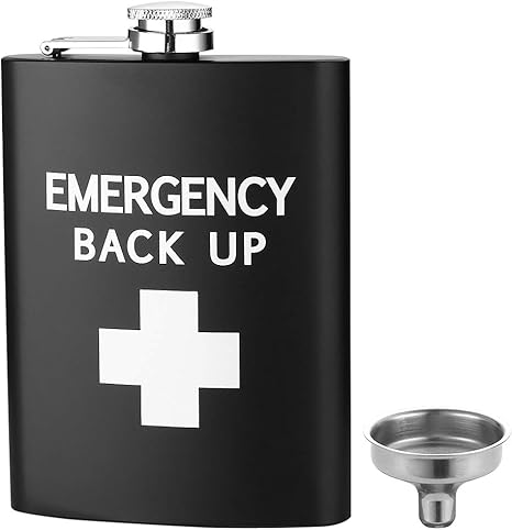 Amazon Com Emergency Back Up Jxs 8oz 18 8 304 Stainless Steel Hip Flask Leakproof With Funnel Whiskey Flask Flasks