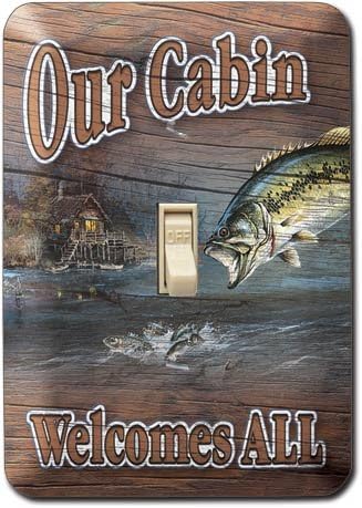 Our Cabin Welcomes All Light Switch Plate