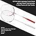 Oppum Carbon Fiber Professional 2 Player Badminton Racquets Set Super Lightweight Badminton Rackets Including 2 Rackets/1 Carrying Bag/2 Overgrips